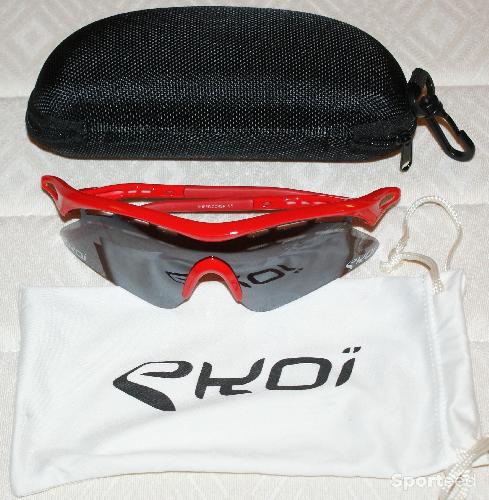 Vélo route - Lunettes de sport - 'EKOI' - modèle 'SUPER CORSA' - rouges - photo 5