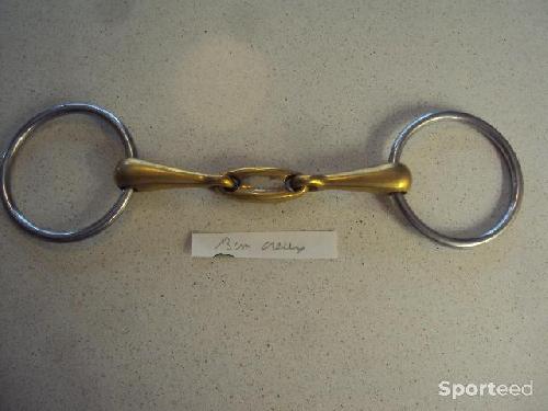 Equitation - mors double brisure creux - 13 cm - alliage - photo 4