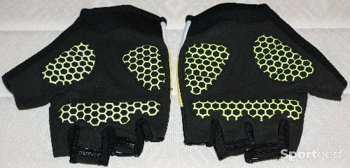 Vélo route - Gants vélo été courts - noirs/jaunes - xl - team  - photo 4