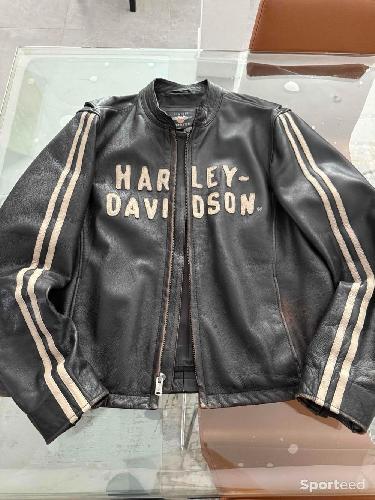 Moto route - Blouson cuir Harlay Davidson - photo 5