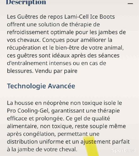 Equitation - guêtres de froid Lami-cell cryothérapie  - photo 6