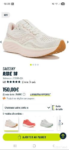 Course à pied route - Chaussures de course Saucony Ride18  - photo 6