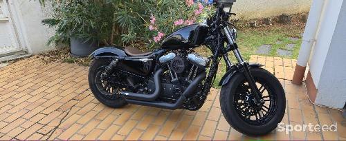 Moto route - Selle solo marron Harley Davidson Sportster Forty eight - photo 5