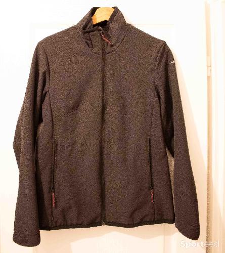 Randonnée / Trek - Veste softshell coupe-vent femme, MT100 noir  - photo 6
