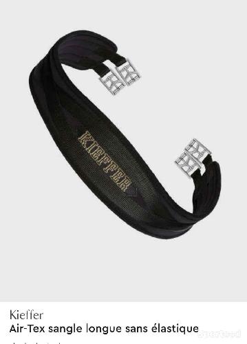 Sangle sans élastique noire 120cm légère kieffer