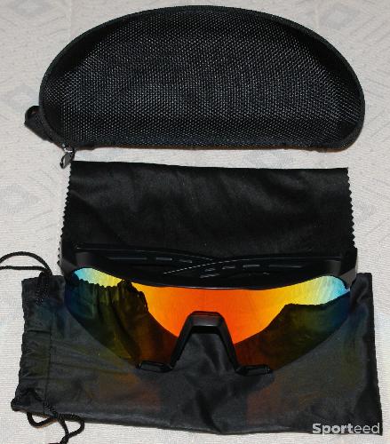 Vélo route - Lunettes de sport - Sans marque - noires - photo 4