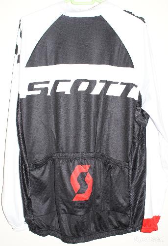 Vélo route - Maillot vélo manches longues - homme - 2xl - team 'SCOTT' - blanc/noir/rouge - photo 4