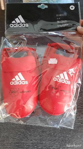 Protege pied karate M Rouge Adidas neuf