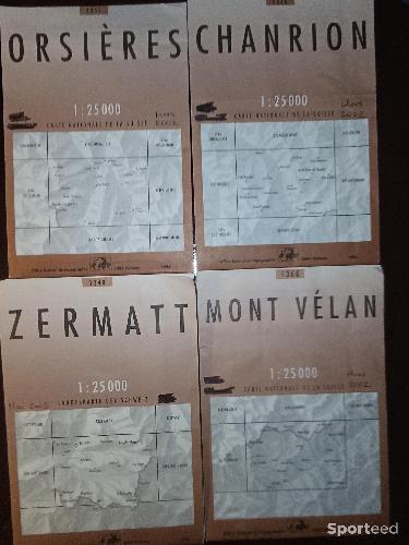 Cartes topographiques Suisses n° 1345 1346 1348 1366