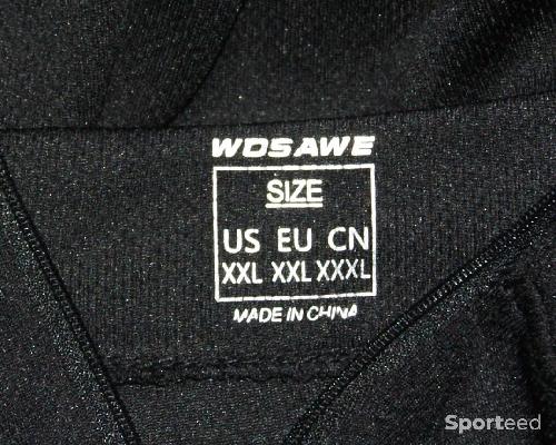 Vélo route - Maillot vélo manches longues - marque 'WOSAWE' - xxl - noir/blanc - photo 4