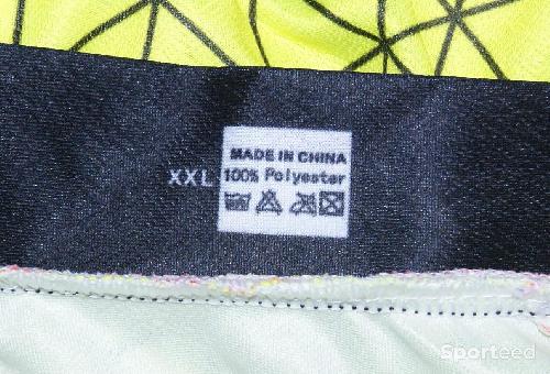 Vélo route - Maillot vélo manches longues - marque 'MV' - xxl - jaune/noir - photo 4