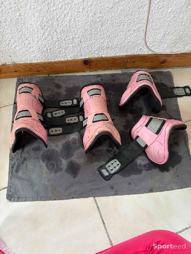 Guêtres + Protège-boulets HEXA rose – matière imperméable, facile à nettoyer