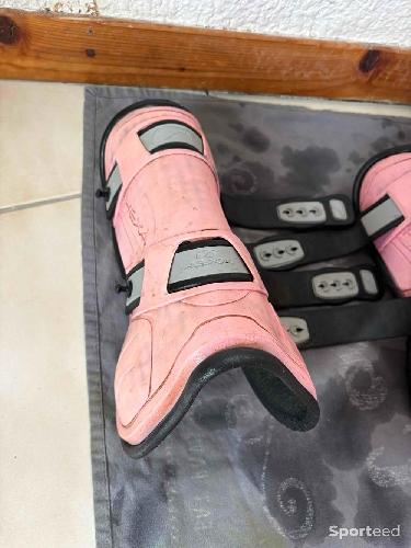 Equitation - Guêtres + Protège-boulets HEXA rose – matière imperméable, facile à nettoyer - photo 6