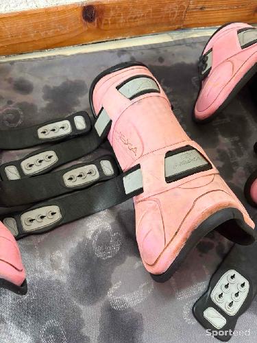 Equitation - Guêtres + Protège-boulets HEXA rose – matière imperméable, facile à nettoyer - photo 6