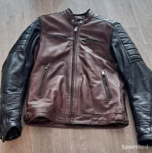 Moto route - Blouson cuir moto helstons - photo 6