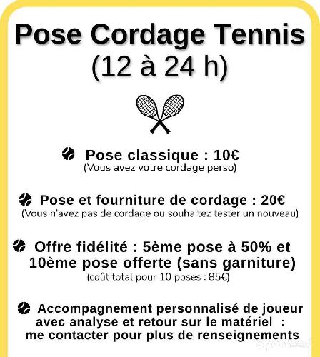 Tennis - Pose de cordage raquette de tennis 12 à 24h de qualité Brest - Saint Renan - Plouzané - Gouesnou - Porspoder 29  - photo 6