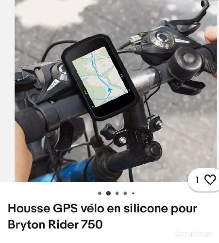 Vélo route - Housse GPS noire en silicone pour vélo Bryton Rider 750 - photo 4