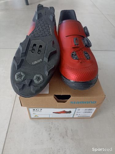 Vélo tout terrain - VTT - Chaussures VTT Shimano XC7 Rouge - SHIMANO - photo 3