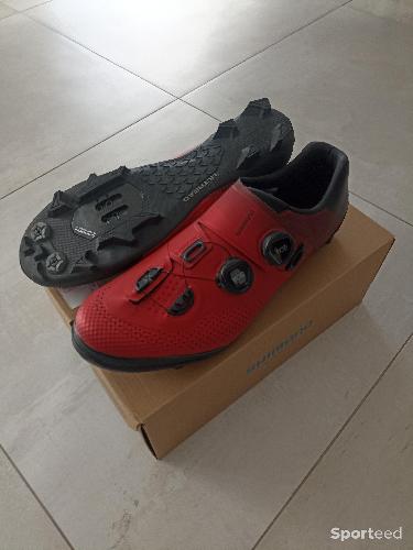 Vélo tout terrain - VTT - Chaussures VTT Shimano XC7 Rouge - SHIMANO - photo 3