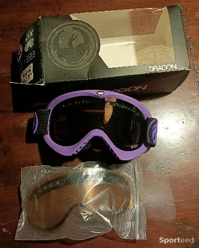 Ski alpin - Masque de ski Dragon Optic DX avec lentille de remplacement, couleur Pop Purplejet + amber, - photo 4