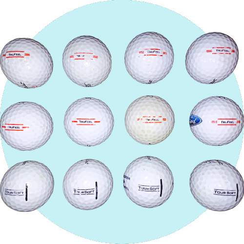 Lot 12 balles de golf Titleist true feel et tour soft