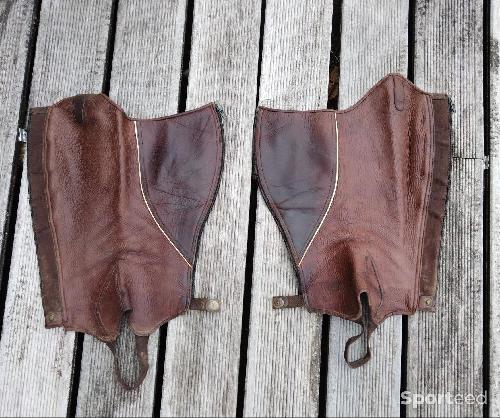 Equitation - Mini chaps tout cuir marron S  - photo 6