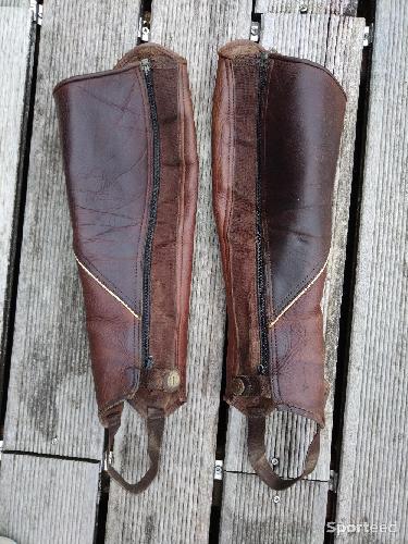 Equitation - Mini chaps tout cuir marron S  - photo 6