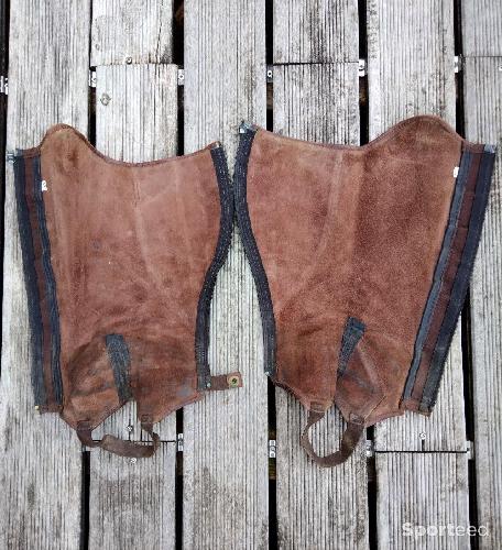 Equitation - Mini chaps tout cuir marron S  - photo 6