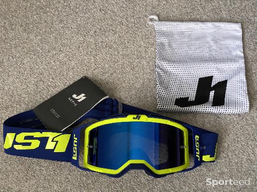 Moto cross - Masque Motocross offroad enduro JUST1 Nerve Absolute Fluo Jaune/Bleu - photo 5