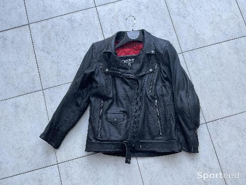 Moto route - Blouson cuir triumph  - photo 5