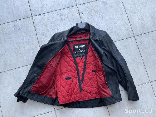 Moto route - Blouson cuir triumph  - photo 5