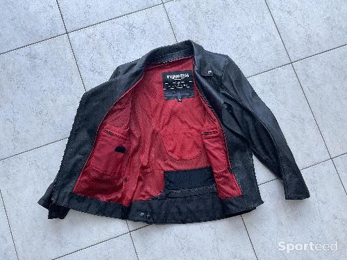 Moto route - Blouson cuir triumph  - photo 5