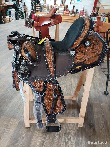 Equitation - selle western + filet+ collier  Double T Saddlery - photo 5