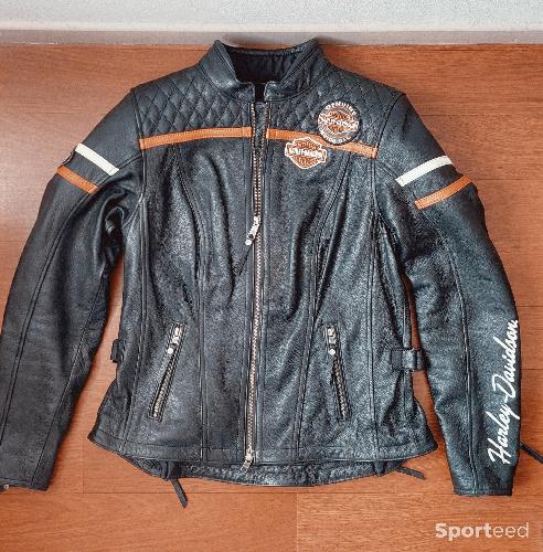 Moto route - Blouson Moto femme Harley-Davidson certifié CE en cuir Miss Enthusiast - photo 6