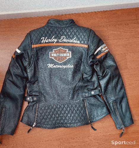 Moto route - Blouson Moto femme Harley-Davidson certifié CE en cuir Miss Enthusiast - photo 6