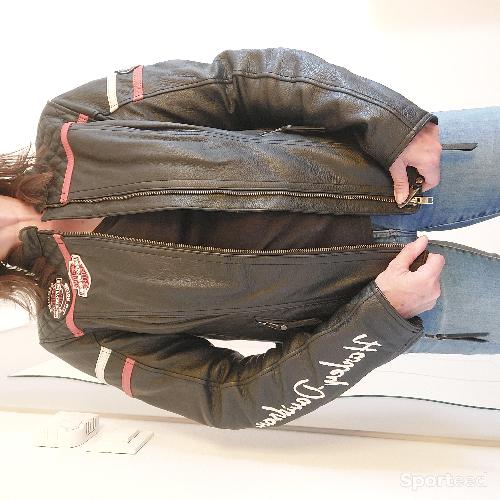 Moto route - Blouson Moto femme Harley-Davidson certifié CE en cuir Miss Enthusiast - photo 6