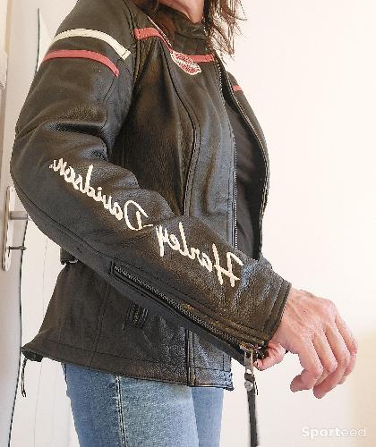 Moto route - Blouson Moto femme Harley-Davidson certifié CE en cuir Miss Enthusiast - photo 6