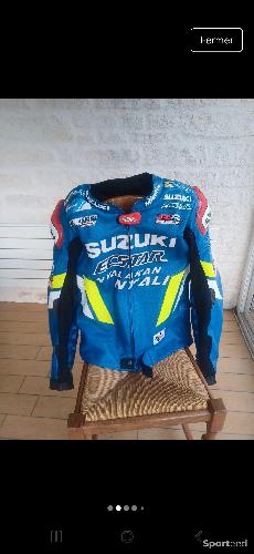 Moto route - Blouson cuir suzuki  - photo 6