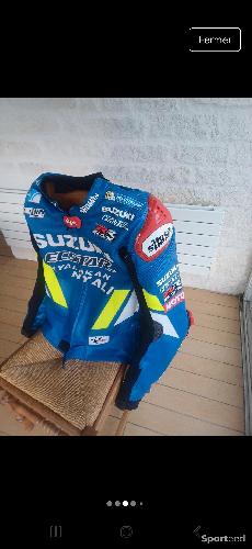 Moto route - Blouson cuir suzuki  - photo 6