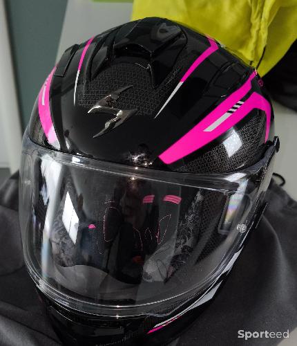 Moto route - Casque moto rose scorpion EXO-491 KRIPTA taille S   - photo 4