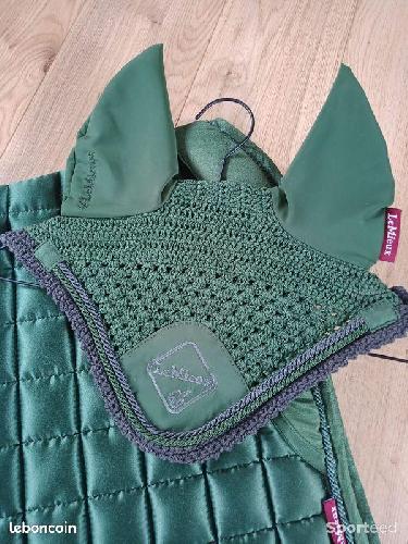 Equitation - Ensemble dressage tapis+bonnet lemieux vert - photo 6