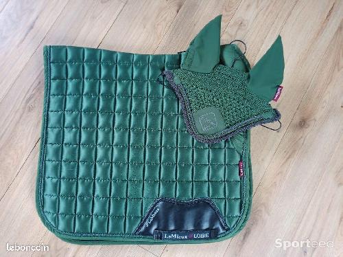 Equitation - Ensemble dressage tapis+bonnet lemieux vert - photo 6