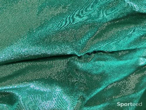 Gymnastique - Justaucorps 9.9 lycra pailleté vert T2 - photo 6