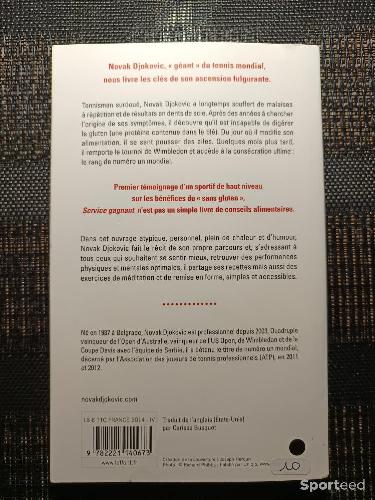 Tennis - Livre nutrition - Service Gagnant - Novak Djokovic - Une alimentation sans gluten pour une parfaite forme physique et mentale  - photo 3