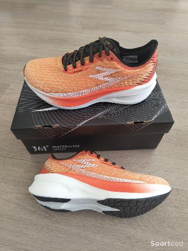 Course à pied route - Baskets chaussures running 361 - Flame RS taille 39.5 neuves  - photo 6