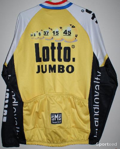 Vélo route - Veste vélo hiver - homme - team 'lotto jumbo' - taille xxl - jaune/blanc - photo 4