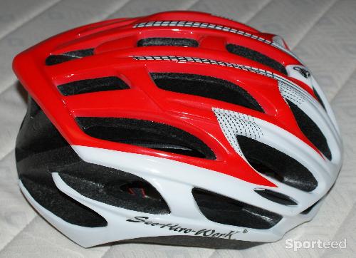 Vélo tout terrain - VTT - Casque vélo route - taille l (58/62) - rouge/blanc - photo 6