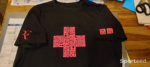 Tee-shirt Federer : noir croix Suisse