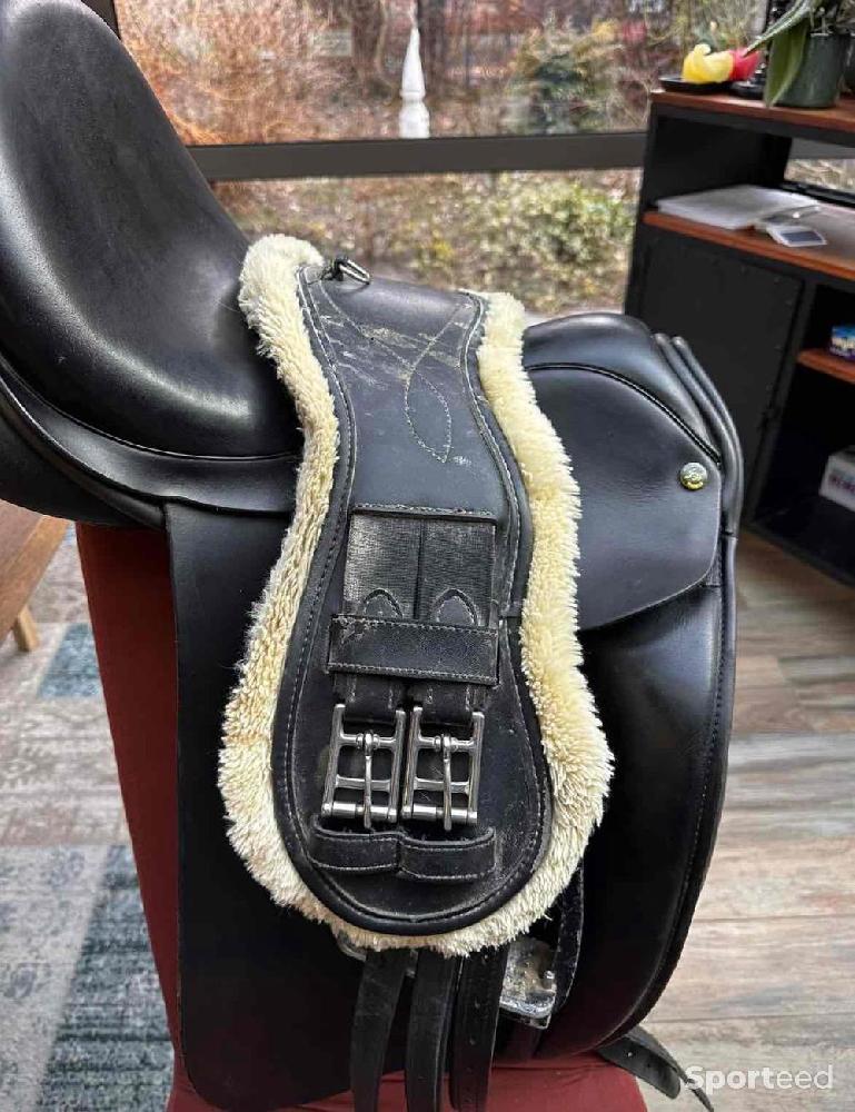 Equitation - Selle de dressage Hulsebos 17.5 pouces en très bon état et super confortable. Vendue équipée. - photo 1