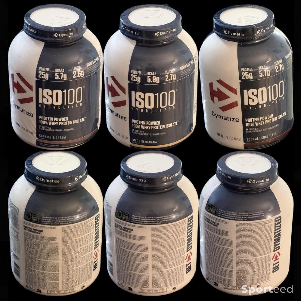 Nutrition sportive - Lot de 3x2,27 kg Dymatize ISO-100 Whey Hydrolysate - photo 1